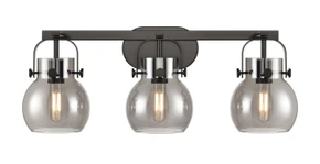 Bathroom Fixtures Three Lights by Innovations ( 405 | 423-3W-BK-G410-6SM Downtown Urban ) 