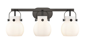 Bathroom Fixtures Three Lights by Innovations ( 405 | 423-3W-BK-G410-6WH Downtown Urban ) 