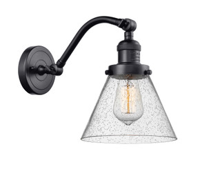 Sconces Single Glass by Innovations ( 405 | 515-1W-BK-G44-LED Franklin Restoration ) 