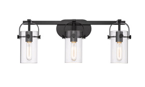 Bathroom Fixtures Three Lights by Innovations ( 405 | 423-3W-BK-G423-7CL Downtown Urban ) 