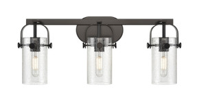 Bathroom Fixtures Three Lights by Innovations ( 405 | 423-3W-BK-G423-7SDY Downtown Urban ) 