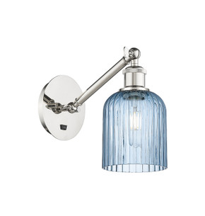 Sconces Single Glass by Innovations ( 405 | 317-1W-PN-G559-5BL Ballston ) 