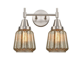 Bathroom Fixtures Two Lights by Innovations ( 405 | 447-2W-SN-G146-LED Caden ) 