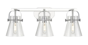 Bathroom Fixtures Three Lights by Innovations ( 405 | 423-3W-PC-G411-6CL Downtown Urban ) 