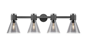 Bathroom Fixtures Four Lights by Innovations ( 405 | 464-4W-BK-G464C-7SM Downtown Urban ) 