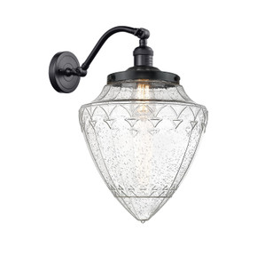 Sconces Single Glass by Innovations ( 405 | 515-1W-BK-G664-12 Franklin Restoration ) 