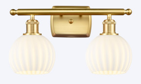 Bathroom Fixtures Two Lights by Innovations ( 405 | 516-2W-SG-G1217-6WV Ballston ) 
