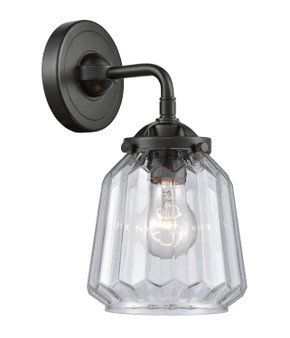 Sconces Single Glass by Innovations ( 405 | 284-1W-OB-G142 Nouveau ) 