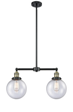 Mid. Chandeliers Glass Down by Innovations ( 405 | 209-BAB-G204-8 Franklin Restoration ) 