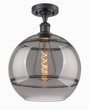 Semi-Flush Mts. Glass Down by Innovations ( 405 | 516-1C-BK-G556-12SM Ballston ) 