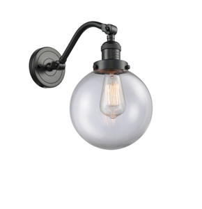 Sconces Single Glass by Innovations ( 405 | 515-1W-OB-G202-8-LED Franklin Restoration ) 