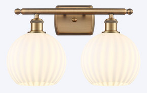 Bathroom Fixtures Two Lights by Innovations ( 405 | 516-2W-BB-G1217-8WV Ballston ) 
