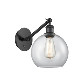 Sconces Single Glass by Innovations ( 405 | 317-1W-BK-G122-8 Ballston ) 