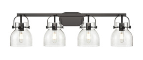Bathroom Fixtures Four Lights by Innovations ( 405 | 423-4W-BK-G412-6SDY Downtown Urban ) 