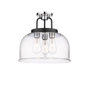 Semi-Flush Mts. Glass Down by Innovations ( 405 | 239-3C-BPC-G239-15CL Downtown Urban ) 