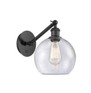 Sconces Single Glass by Innovations ( 405 | 317-1W-BK-G124-8-LED Ballston ) 