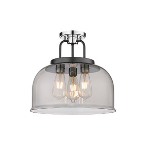 Semi-Flush Mts. Glass Down by Innovations ( 405 | 239-3C-BPC-G239-15SM Downtown Urban ) 
