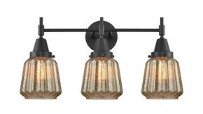 Bathroom Fixtures Three Lights by Innovations ( 405 | 447-3W-BK-G146 Caden ) 