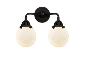Bathroom Fixtures Two Lights by Innovations ( 405 | 288-2W-BK-G201-6-LED Nouveau 2 ) 