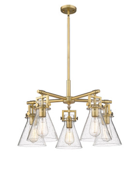 Mid. Chandeliers Glass Down by Innovations ( 405 | 411-5CR-BB-G411-7SDY Downtown Urban ) 