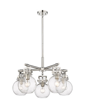 Mid. Chandeliers Glass Down by Innovations ( 405 | 411-5CR-PN-G410-7SDY Downtown Urban ) 