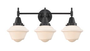 Bathroom Fixtures Three Lights by Innovations ( 405 | 447-3W-BK-G531 Caden ) 