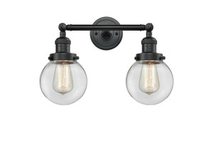 Bathroom Fixtures Two Lights by Innovations ( 405 | 208-BK-G202-6 Franklin Restoration ) 
