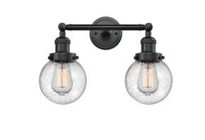 Bathroom Fixtures Two Lights by Innovations ( 405 | 208-BK-G204-6-LED Franklin Restoration ) 
