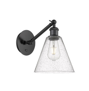 Sconces Single Glass by Innovations ( 405 | 317-1W-BK-GBC-84-LED Ballston ) 