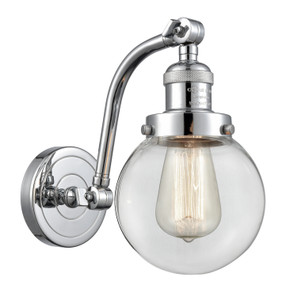 Sconces Single Glass by Innovations ( 405 | 515-1W-PC-G202-6-LED Franklin Restoration ) 