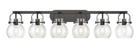 Bathroom Fixtures Five+Lights by Innovations ( 405 | 423-6W-BK-G410-6CL Downtown Urban ) 