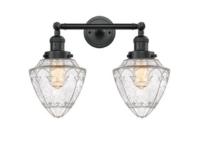 Bathroom Fixtures Two Lights by Innovations ( 405 | 208-BK-G664-7-LED Franklin Restoration ) 