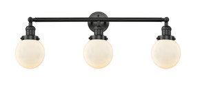 Bathroom Fixtures Three Lights by Innovations ( 405 | 205-BK-G201-6-LED Franklin Restoration ) 