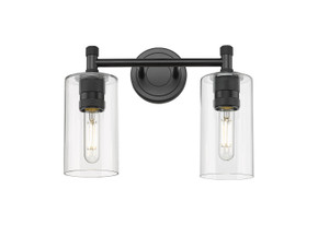 Bathroom Fixtures Two Lights by Innovations ( 405 | 434-2W-BK-G434-7CL Downtown Urban ) 