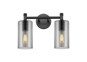 Bathroom Fixtures Two Lights by Innovations ( 405 | 434-2W-BK-G434-7SM Downtown Urban ) 