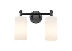 Bathroom Fixtures Two Lights by Innovations ( 405 | 434-2W-BK-G434-7WH Downtown Urban ) 