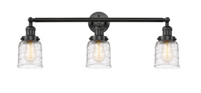 Bathroom Fixtures Three Lights by Innovations ( 405 | 205-BK-G513 Franklin Restoration ) 