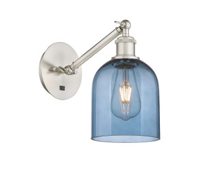 Sconces Single Glass by Innovations ( 405 | 317-1W-SN-G558-6BL Ballston ) 