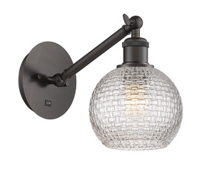 Sconces Single Glass by Innovations ( 405 | 317-1W-OB-G122C-6CL Ballston ) 