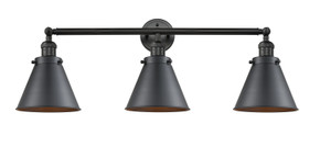 Bathroom Fixtures Three Lights by Innovations ( 405 | 205-BK-M13-BK-LED Franklin Restoration ) 