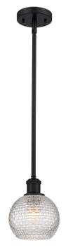 Mini Pendants Glass Down by Innovations ( 405 | 516-1S-BK-G122C-6CL Ballston ) 