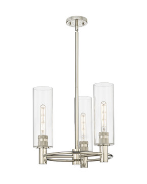 Mini Chandeliers Glass Shade by Innovations ( 405 | 434-3CR-PN-G434-12CL Downtown Urban ) 