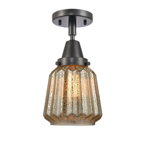 Semi-Flush Mts. Glass Down by Innovations ( 405 | 447-1C-BK-G146-LED Caden ) 