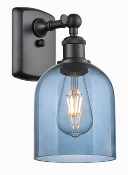 Sconces Single Glass by Innovations ( 405 | 516-1W-BK-G558-6BL Ballston ) 