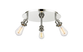 Flush Mounts Exposed Lamps by Innovations ( 405 | 516-3C-PN Ballston ) 