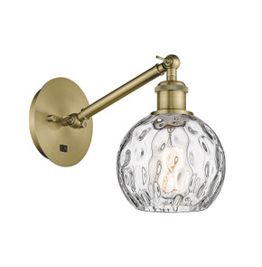 Sconces Single Glass by Innovations ( 405 | 317-1W-AB-G1215-6-LED Ballston ) 