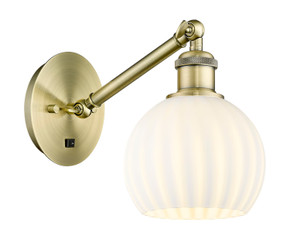 Sconces Single Glass by Innovations ( 405 | 317-1W-AB-G1217-6WV Ballston ) 