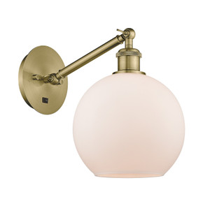 Sconces Single Glass by Innovations ( 405 | 317-1W-AB-G121-8-LED Ballston ) 