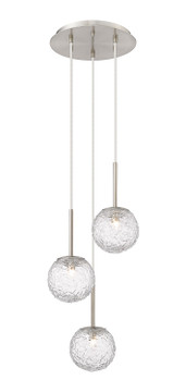 Mini Pendants 3 Light Cluster by Innovations ( 405 | 320-3P-SN-G320-6CL-SN Barrington ) 