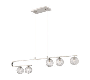 Linear/Island 4 Light + by Innovations ( 405 | 320-5I-SN-G320-5CL-SN Barrington ) 